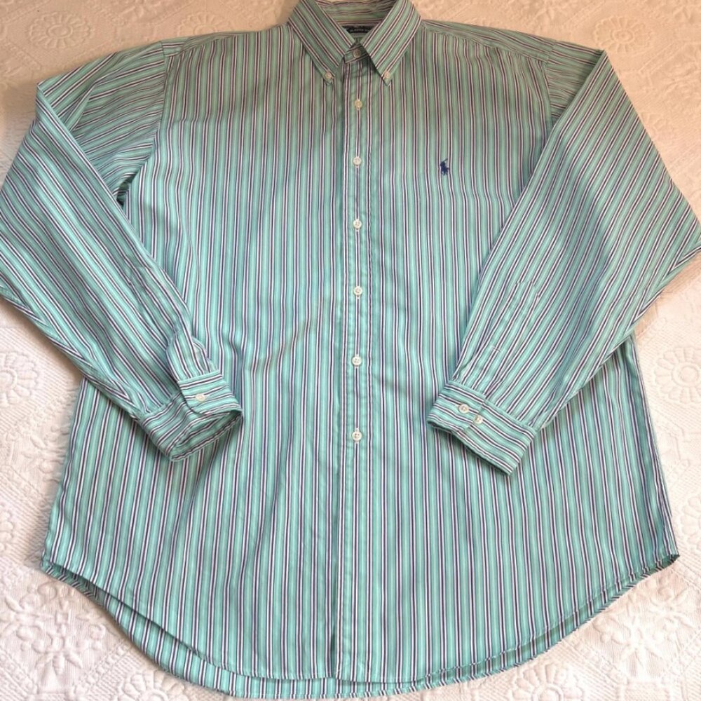 Ralph Lauren classic striped button down shirt size L